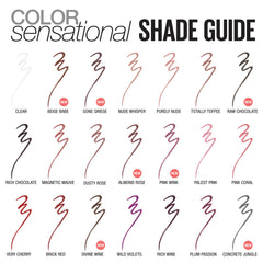 MAYBELLINE clear lip liner beside Color Sensational lipstick showing coordinated application benefit