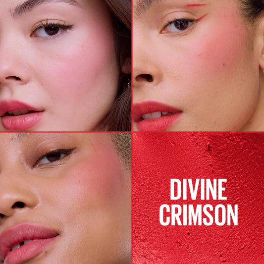 MAYBELLINE mousse texture close-up demonstrating airy, blendable finish