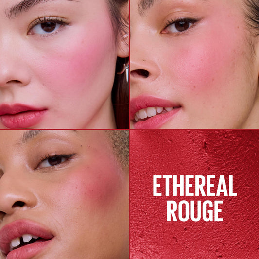 Maybelline Cloudtopia open mousse texture highlighting weightless blendability