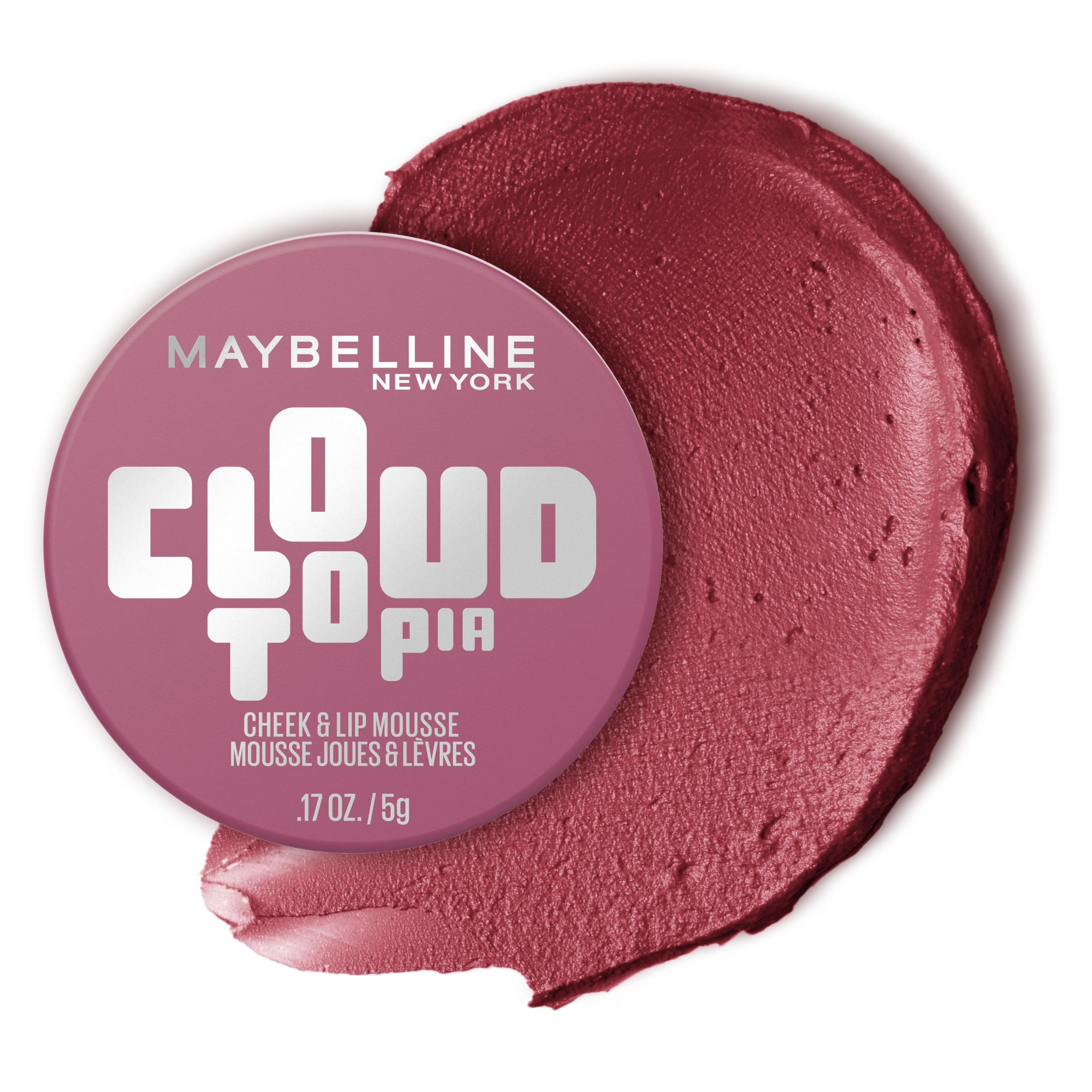 Maybelline Cloudtopia front packaging showing product and shade Twilight Berry benefit vivid color