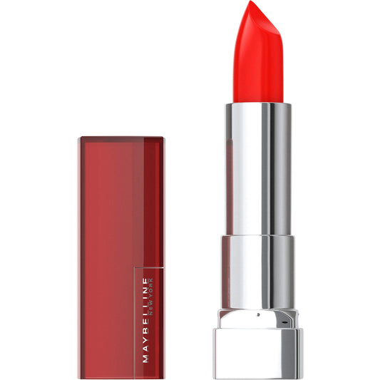 Maybelline front packaging showing brand and creamy lipstick benefits