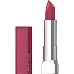 Maybelline lipstick front packaging showing product and shade clarity benefit