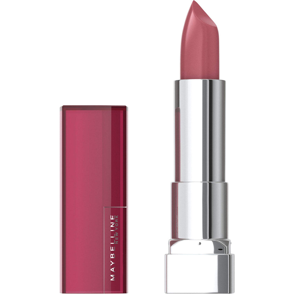Maybelline front view of lipstick showing compact tube and shade