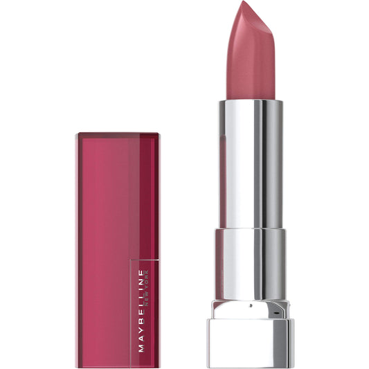 Maybelline front view of lipstick showing compact tube and shade