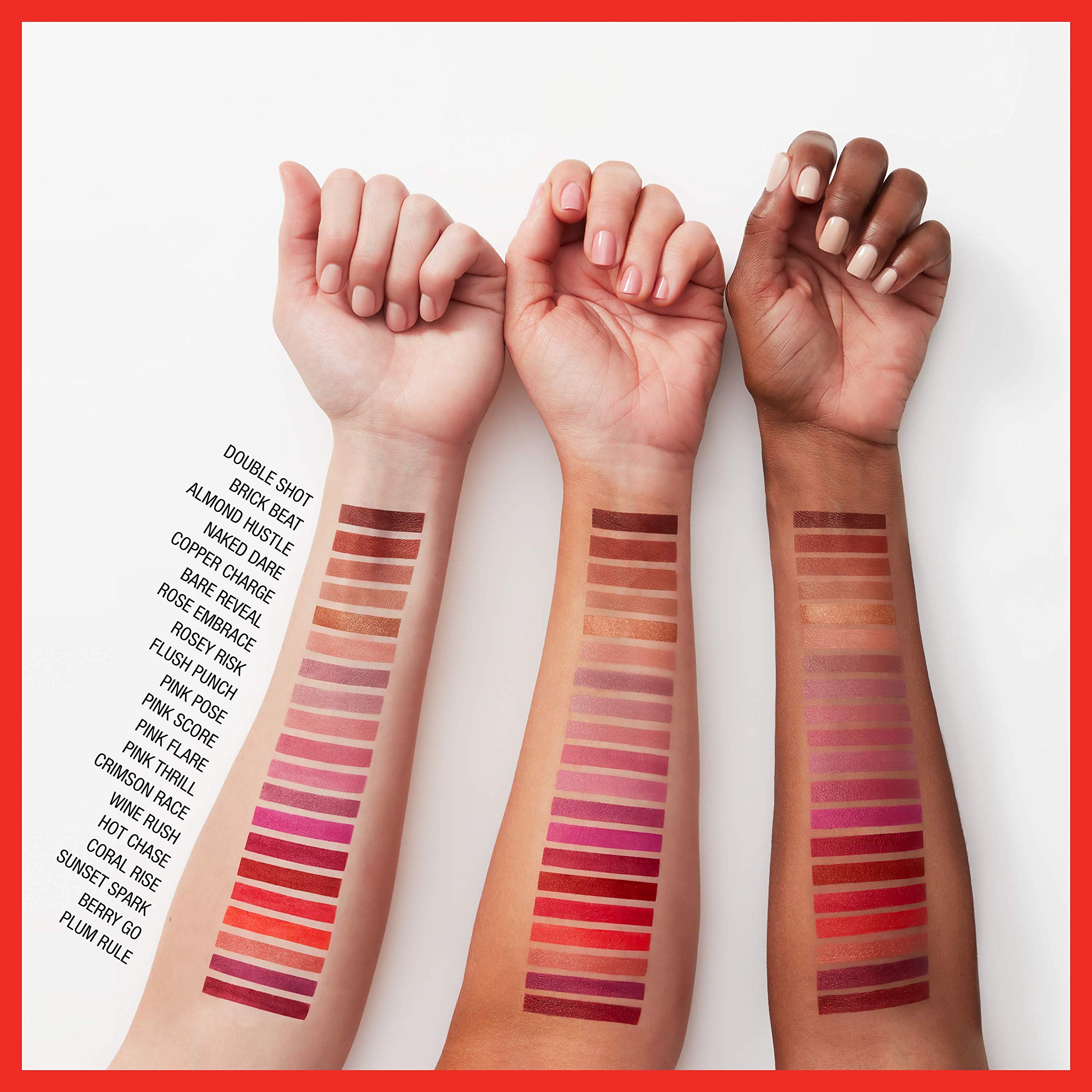 Maybelline applying lipstick to lips demonstrating smooth coverage and non-feathering benefit