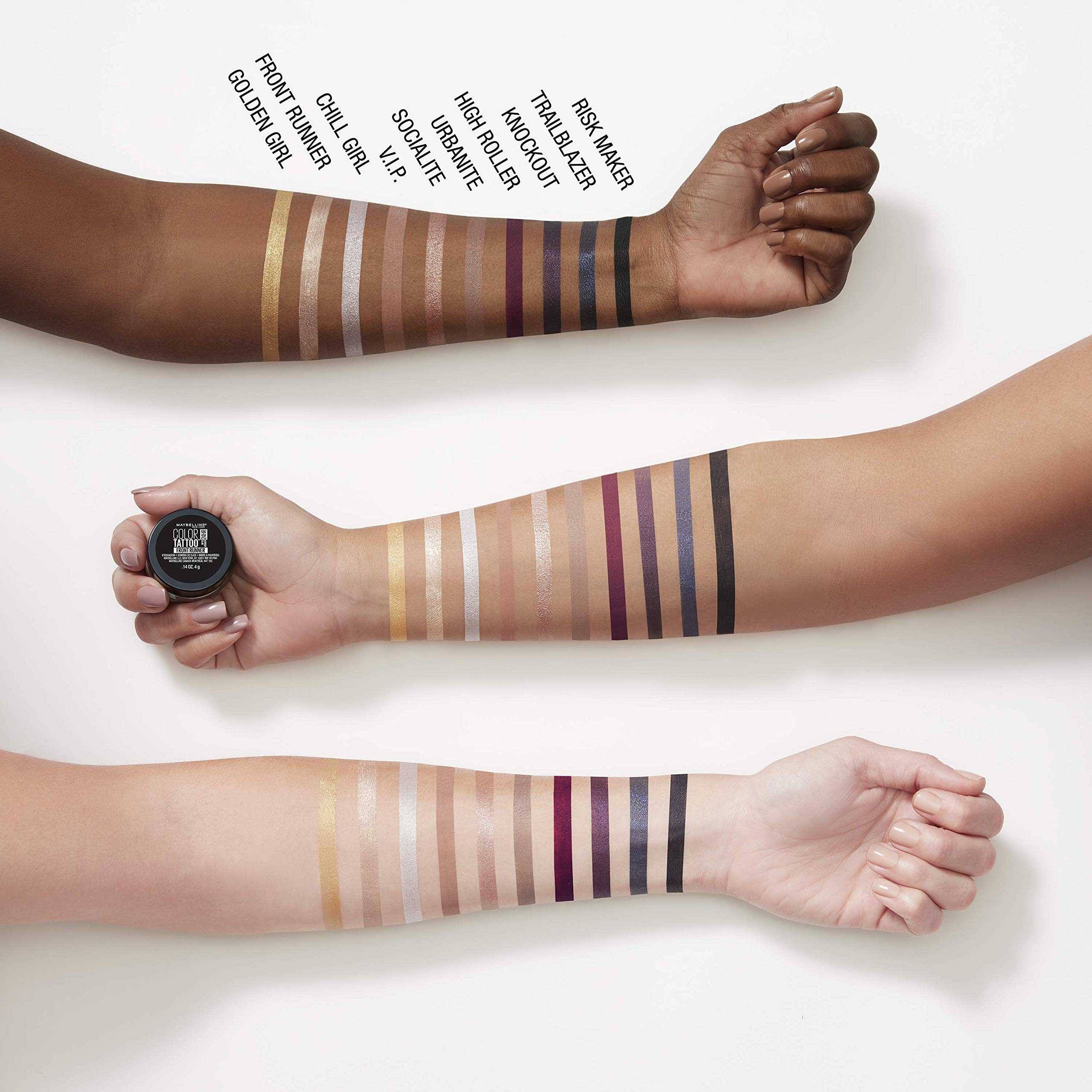 MAYBELLINE model wearing Front Runner showing easy all-day wearable colour benefit