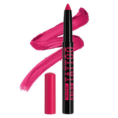 MAYBELLINE front packaging of Vivid Pink Matte stix shows product and shade for easy selection