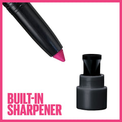MAYBELLINE Color Tattoo Stix held next to fingers showing compact size for travel convenience