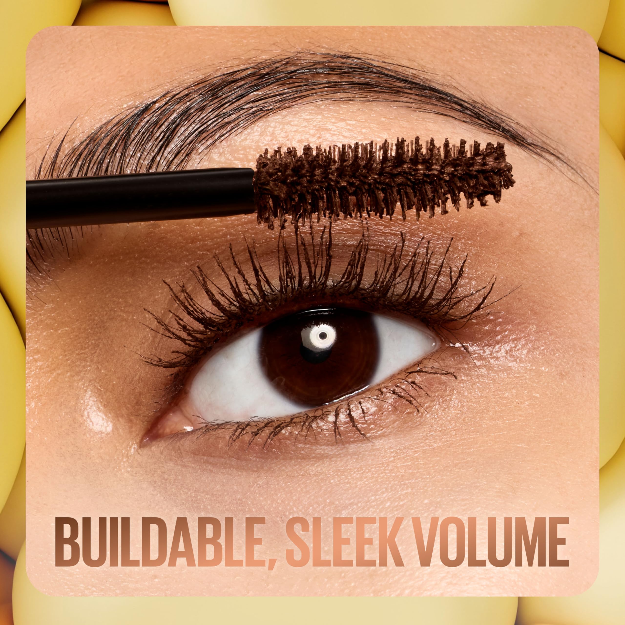 Maybelline Colossal Bubble flatlay inside makeup bag for on-the-go convenience