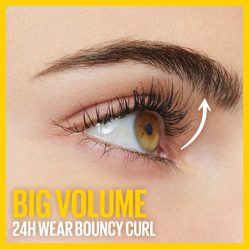 Maybelline Colossal Curl Bounce held in hand to show size and easy travel-friendly scale