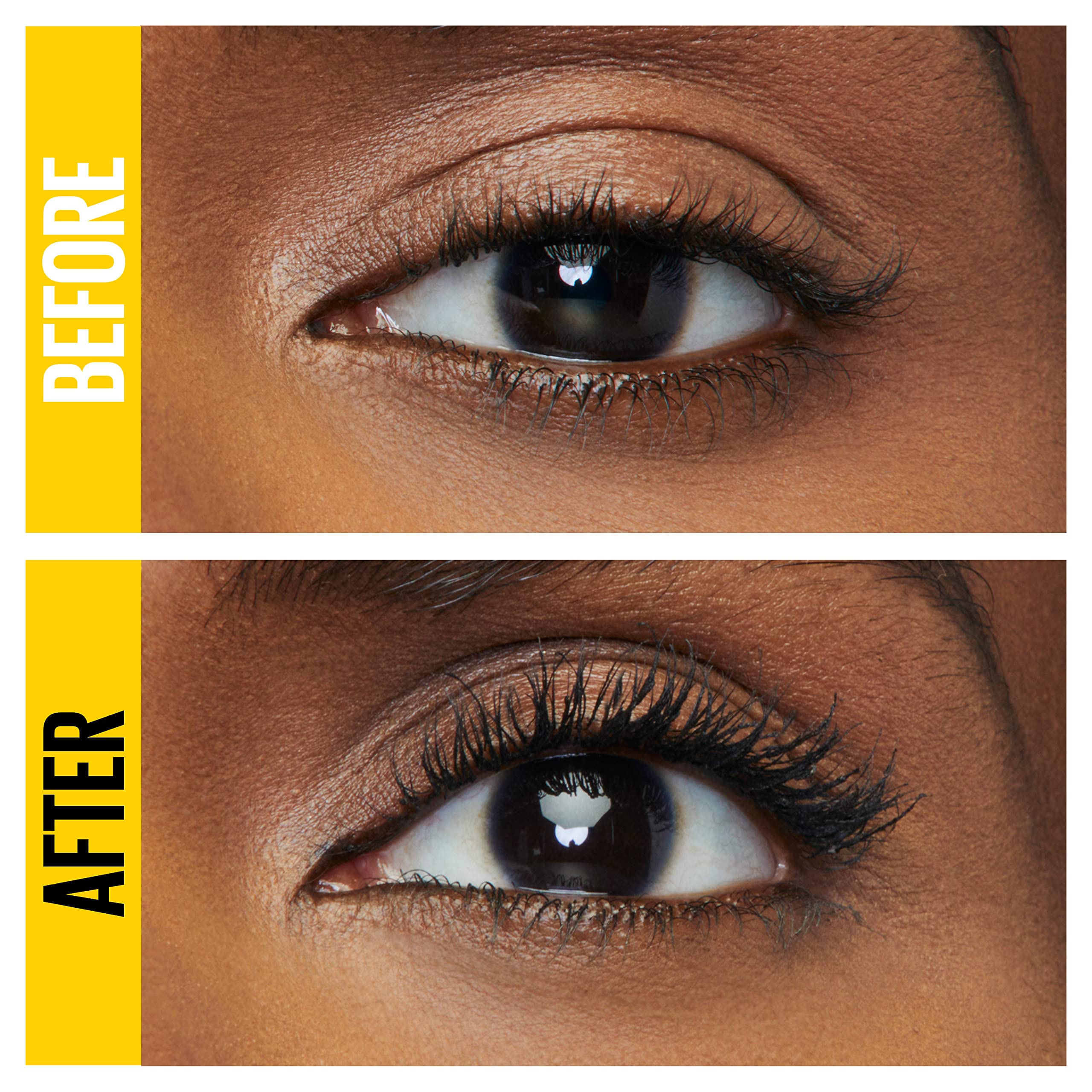 Maybelline Colossal Curl Bounce swatch of formula texture showing smooth, clump-resistant finish