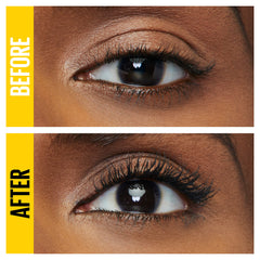 Maybelline Colossal Curl Bounce swatch of formula texture showing smooth, clump-resistant finish