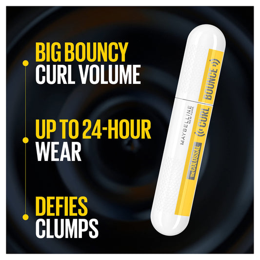 Maybelline Colossal Curl Bounce wand close-up highlighting Curl ’N’ Bounce brush for lifted lashes