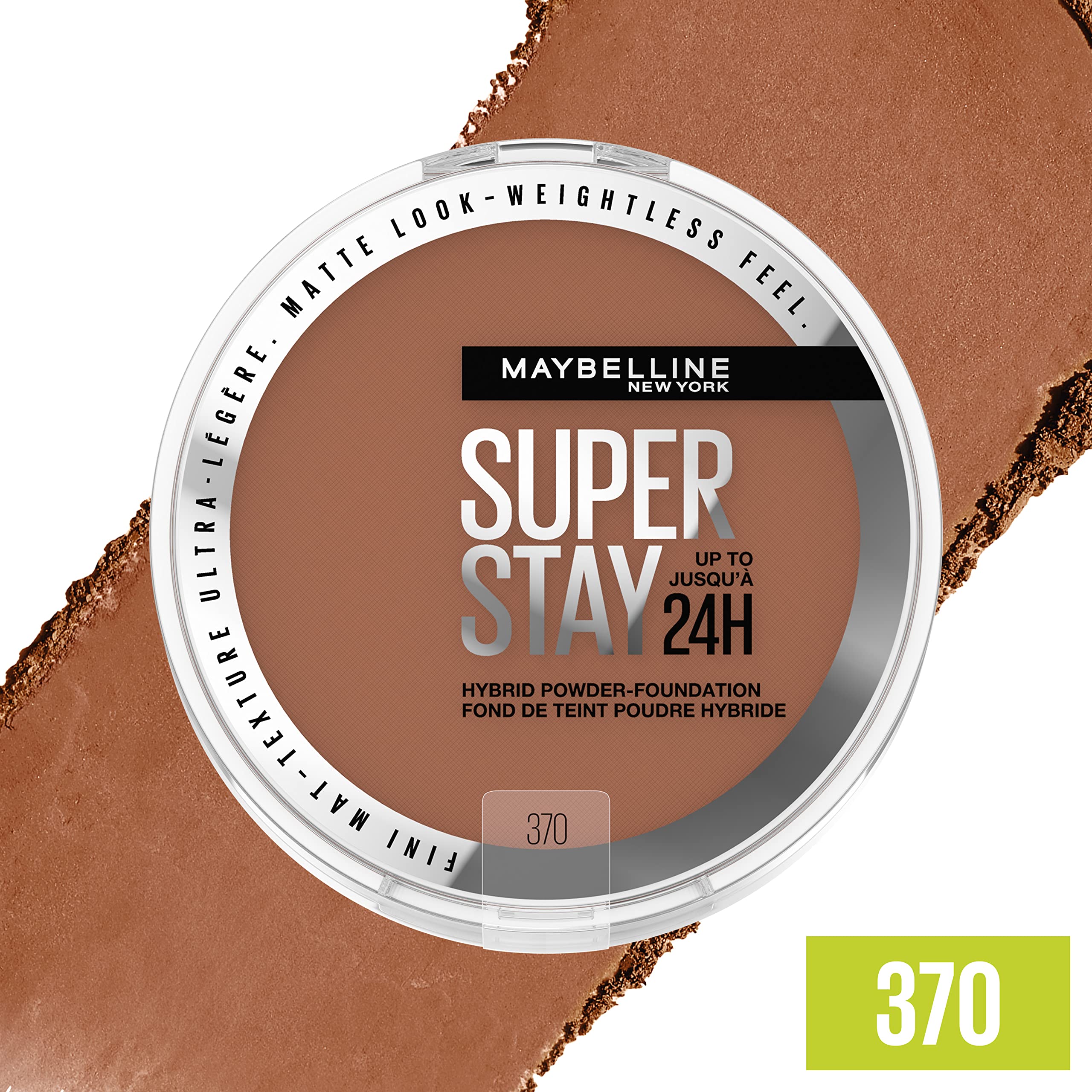 MAYBELLINE open compact with sponge emphasizing easy on-the-go application