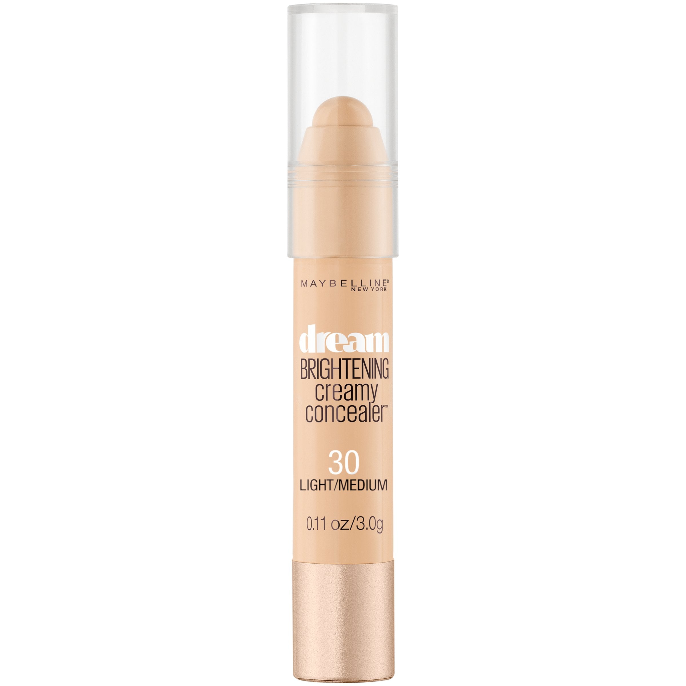 MAYBELLINE concealer cap off revealing creamy tip, for precise targeted application