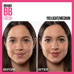 MAYBELLINE model wearing light/medium shade for natural skin-evening look