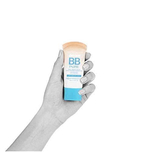maybelline BB cream staged with cleanser and SPF for morning skincare routine