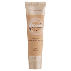 MAYBELLINE front bottle view showing shade Caramel and smooth matte finish benefit