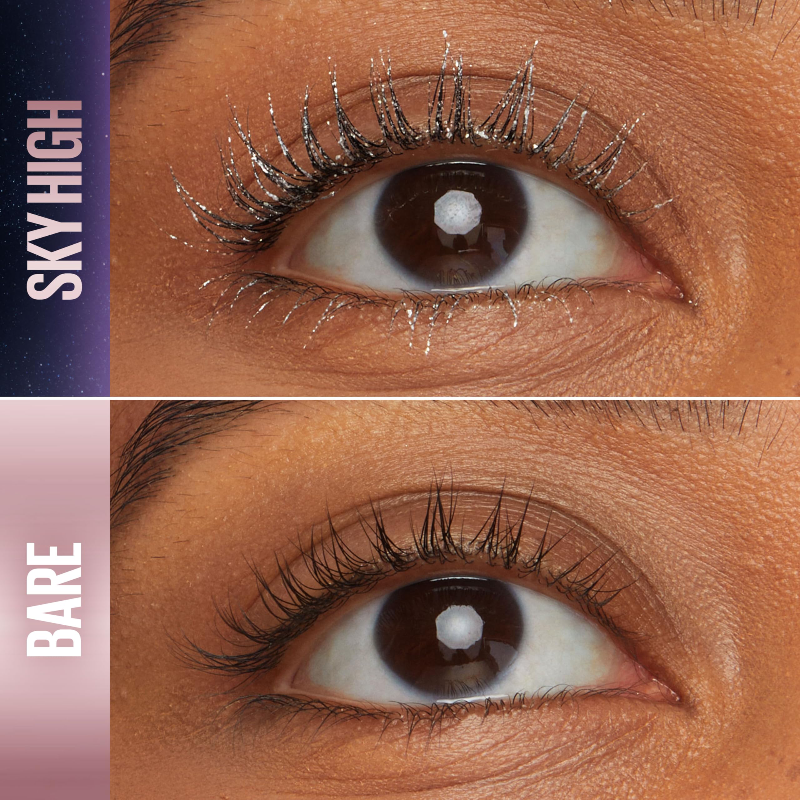 MAYBELLINE duo mascara applied on lashes for length and volume