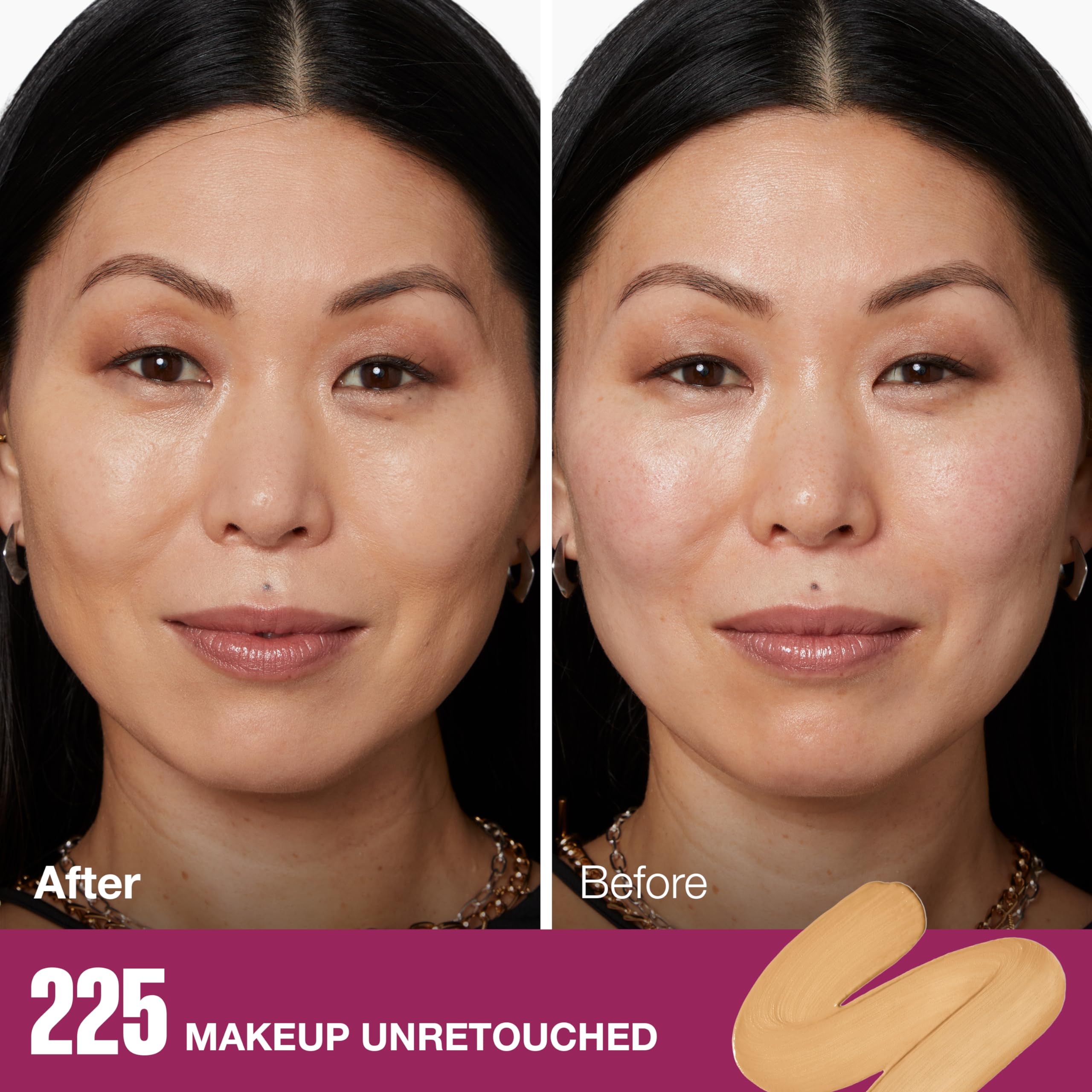 Maybelline close-up of sponge-tip applicator delivering seamless coverage