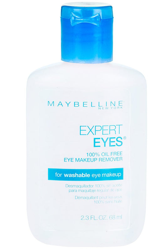 Maybelline bottle front view showing label and compact size for travel convenience