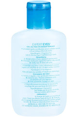 Maybelline remover used with cotton pad to gently remove eye makeup, leaving clean lids