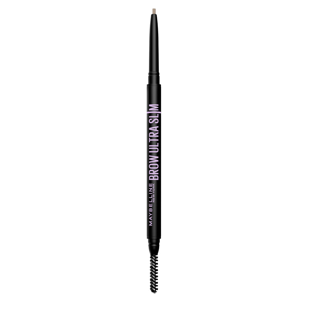 Maybelline front view of slim brow pencil showing compact design and precision