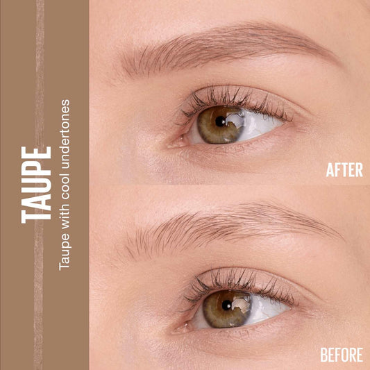 Maybelline precision tip close-up demonstrating 1.5mm hair-like strokes for definition