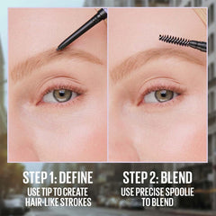 Maybelline spoolie brush close-up grooms brows and blends color