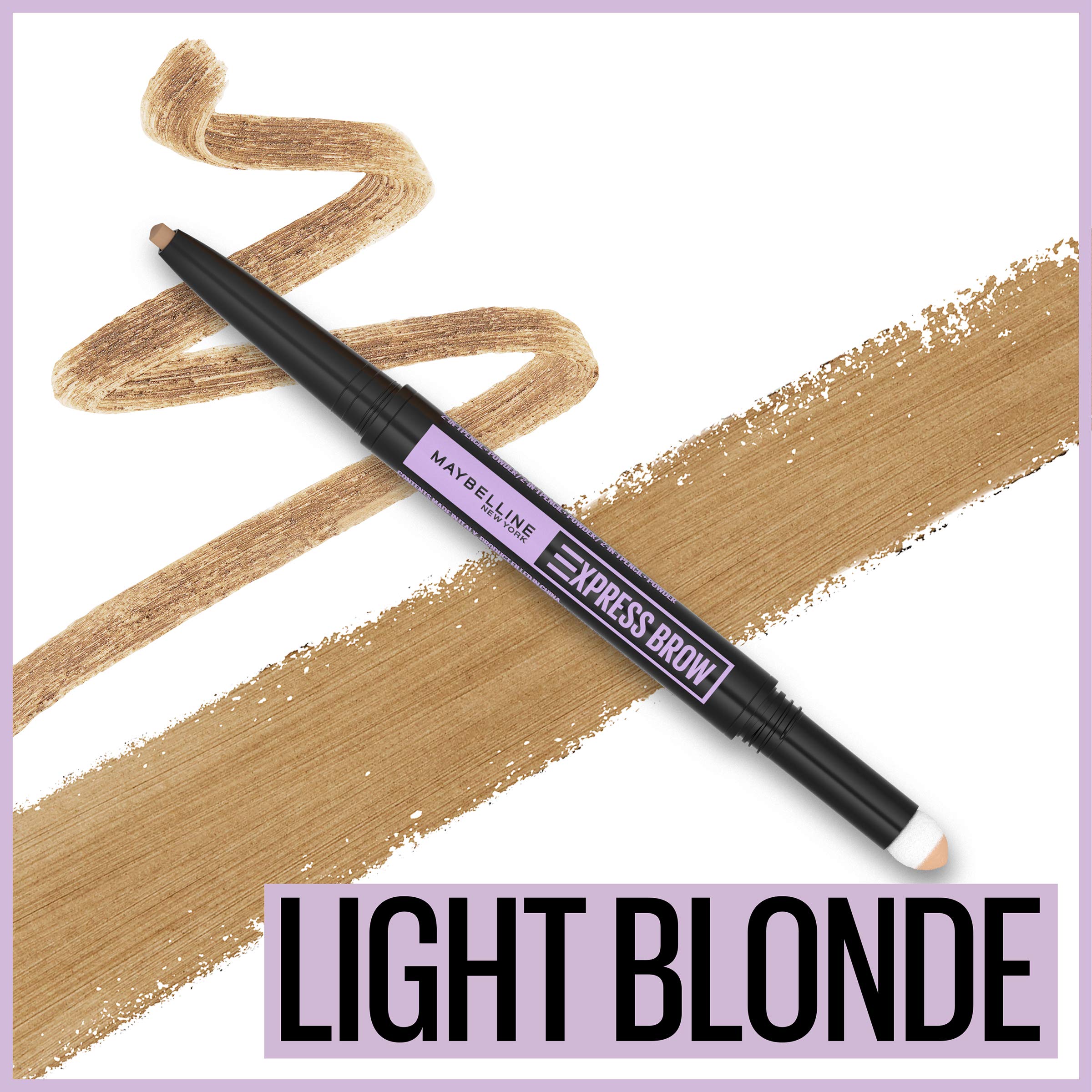 Maybelline close-up of teardrop tip delivering precise definition and hairlike strokes