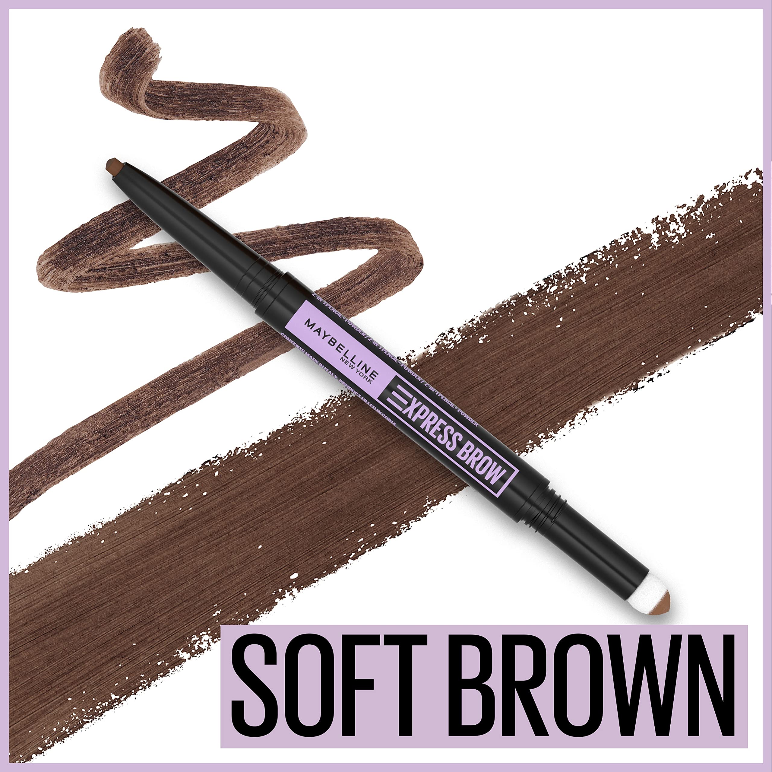 MAYBELLINE close-up of teardrop tip demonstrating precise hairlike strokes for definition