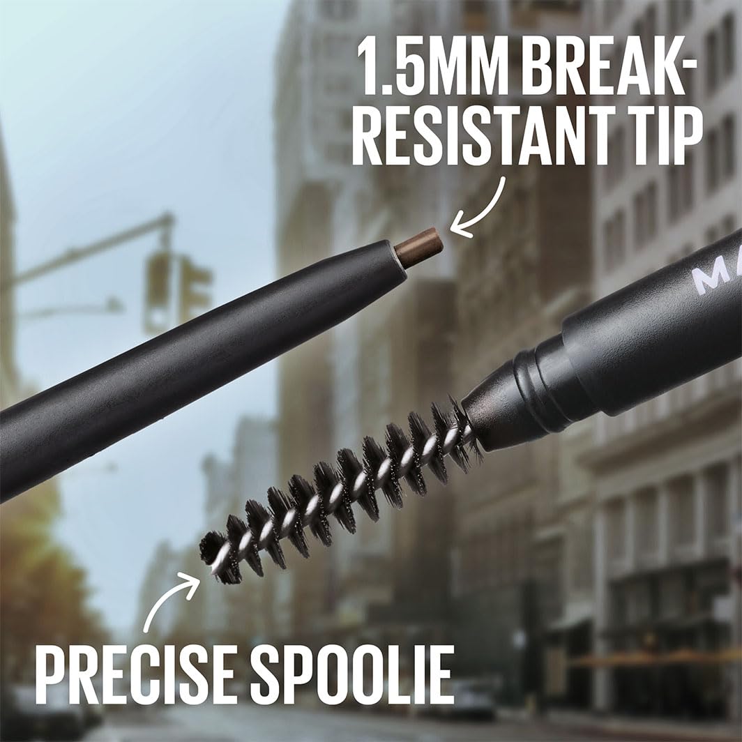 Maybelline texture swatch showing smooth, break-resistant Brow formula