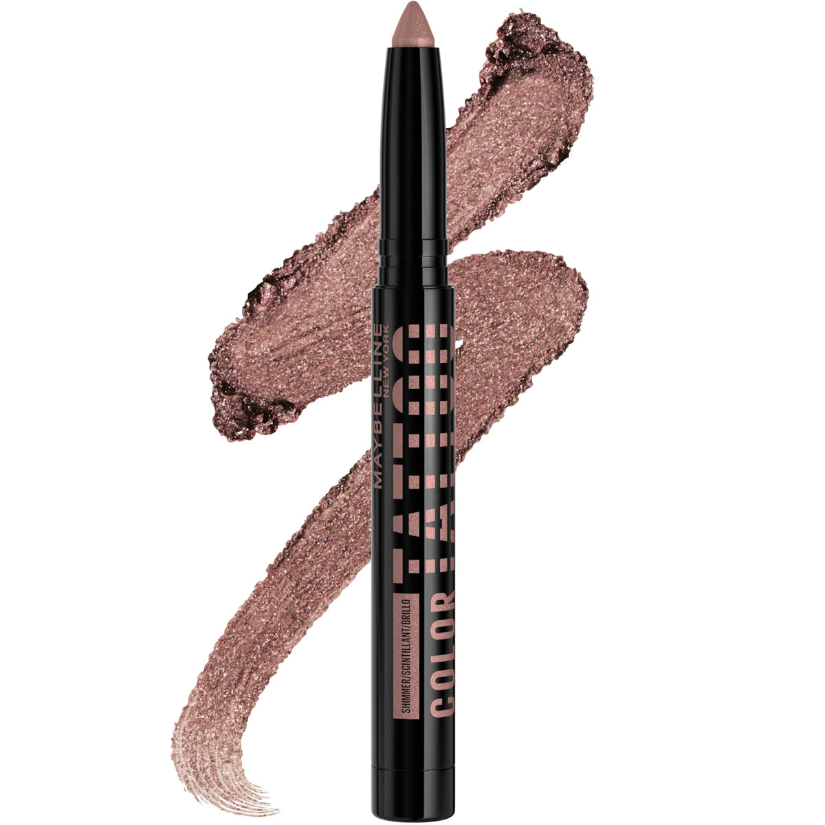 MAYBELLINE Color Tattoo Eye Stix front packaging showing product for portable application