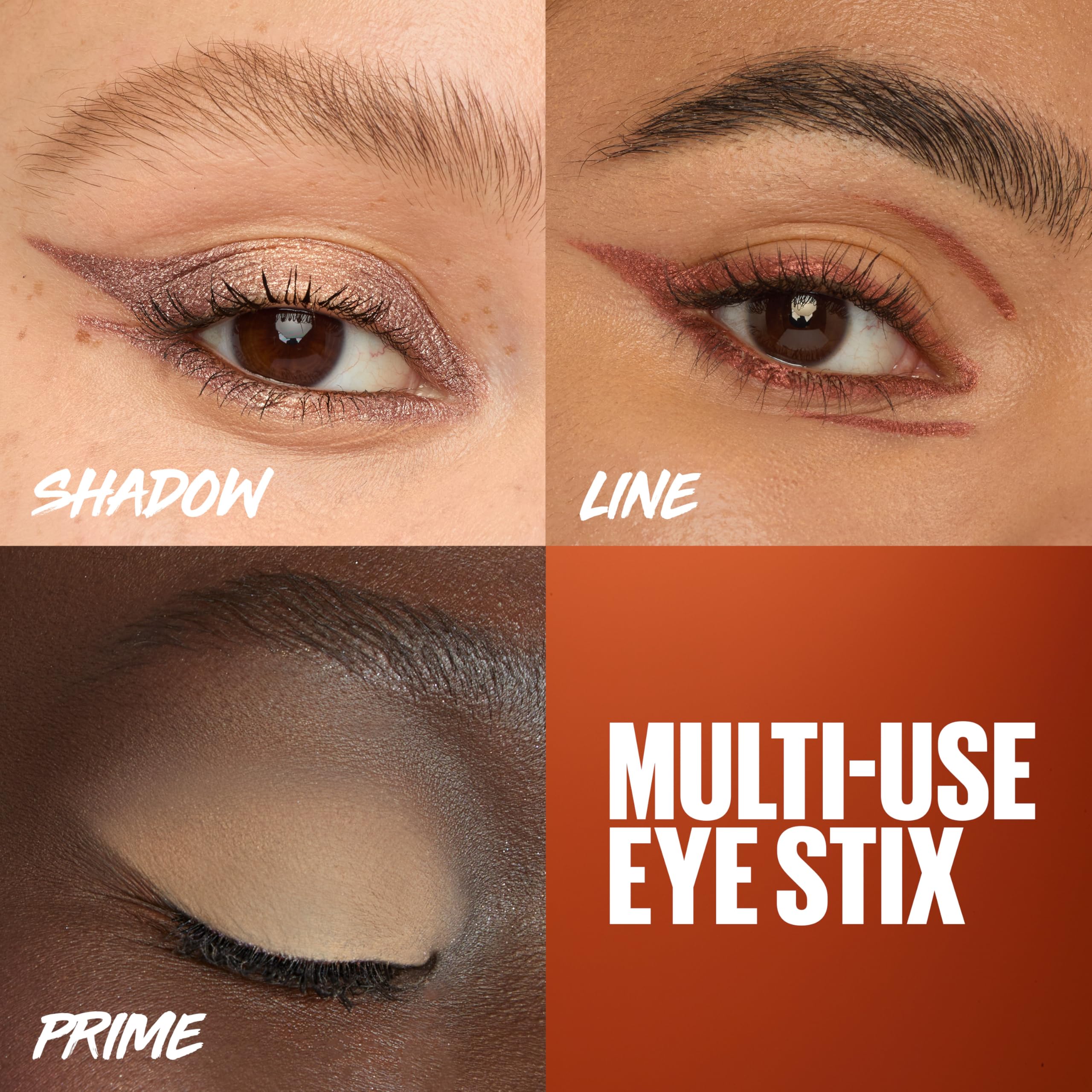 MAYBELLINE eye stix taupe swatch on arm showing color payoff and blendability