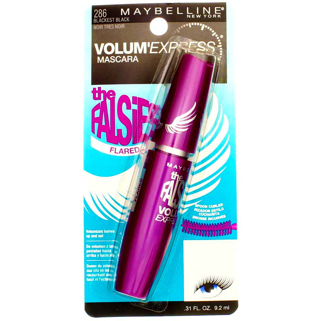 Maybelline Falsies formula swipe on skin showing rich black pigment for bold definition benefit