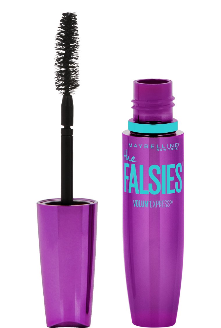 Maybelline front packaging showing Brownish Black tube and benefit of false-lash volume