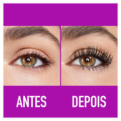 Maybelline Falsies before and after lashes demonstrating dramatic lift