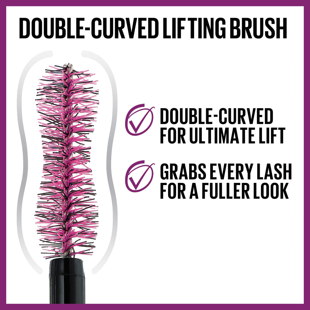 MAYBELLINE double-curved brush close-up lifting lashes for better curl