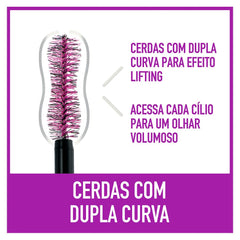 Maybelline Falsies mascara texture on surface showing fiber enrichment