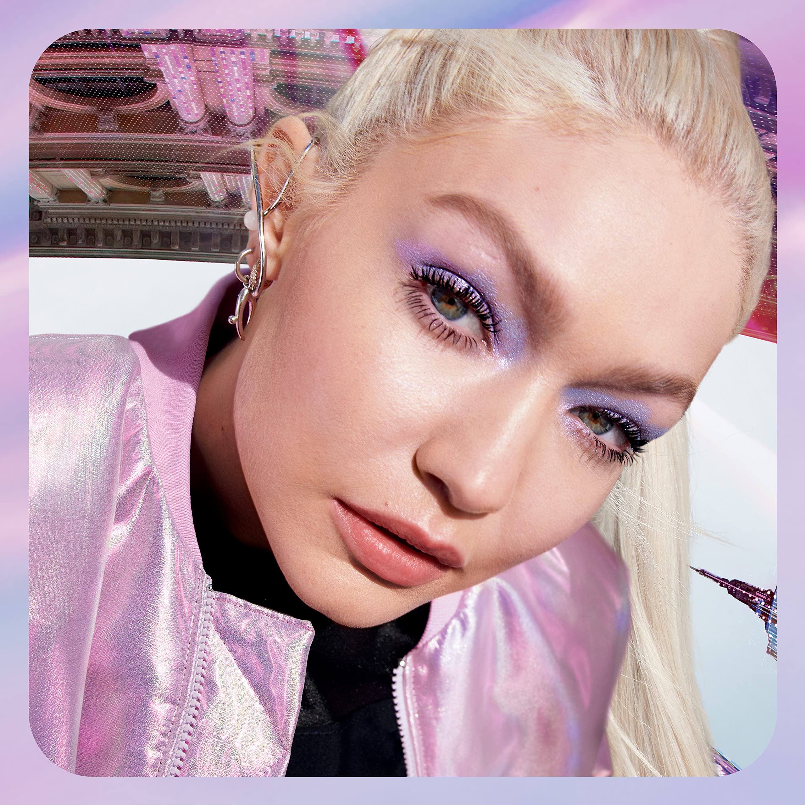 Maybelline mascara on eyes in lifestyle setting for natural full-lash look