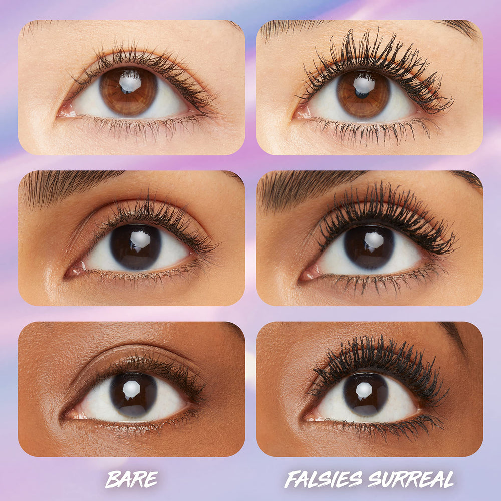 Maybelline mascara swatch showing smooth texture and buildable coverage
