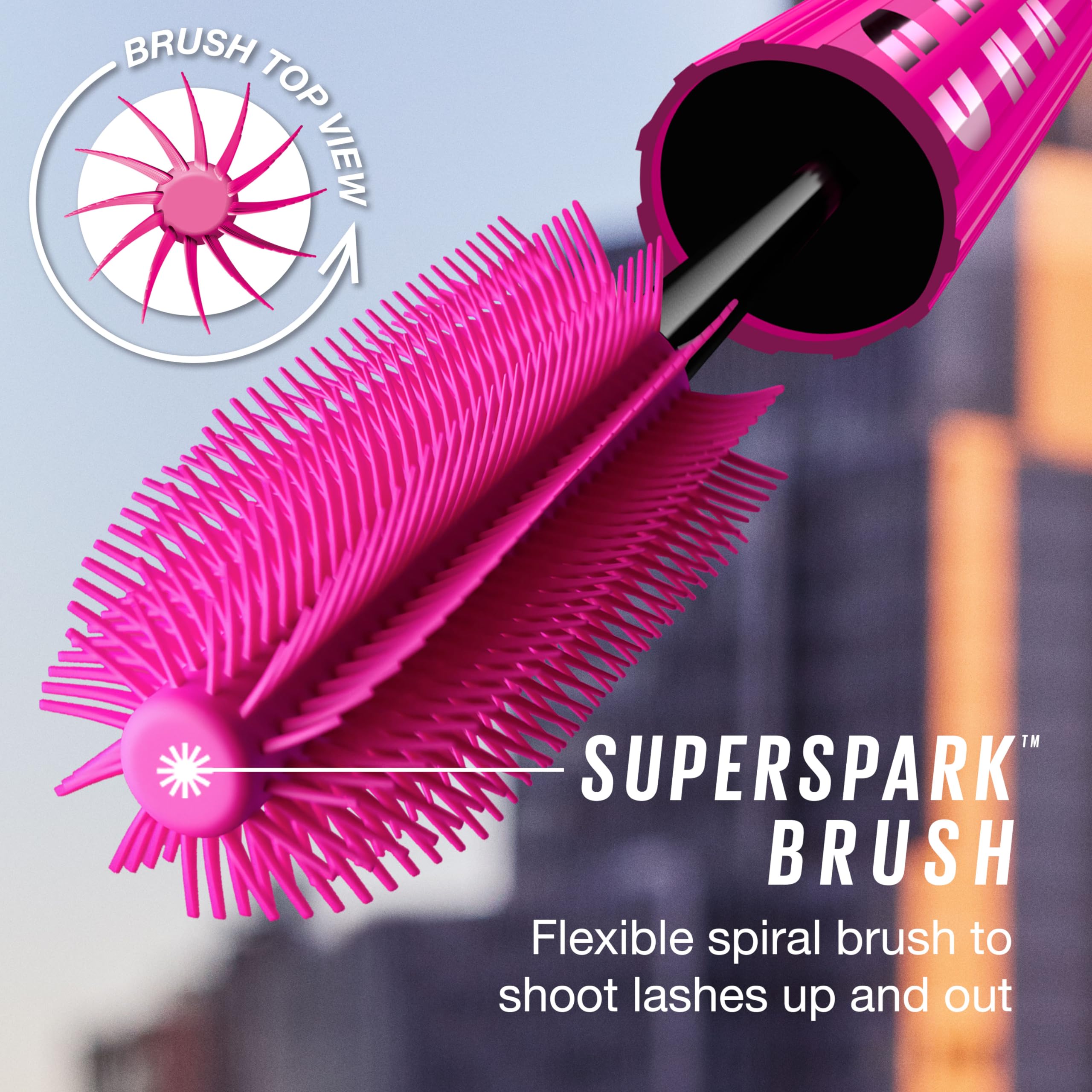 Maybelline before and after lashes showcasing lifted fan and volume