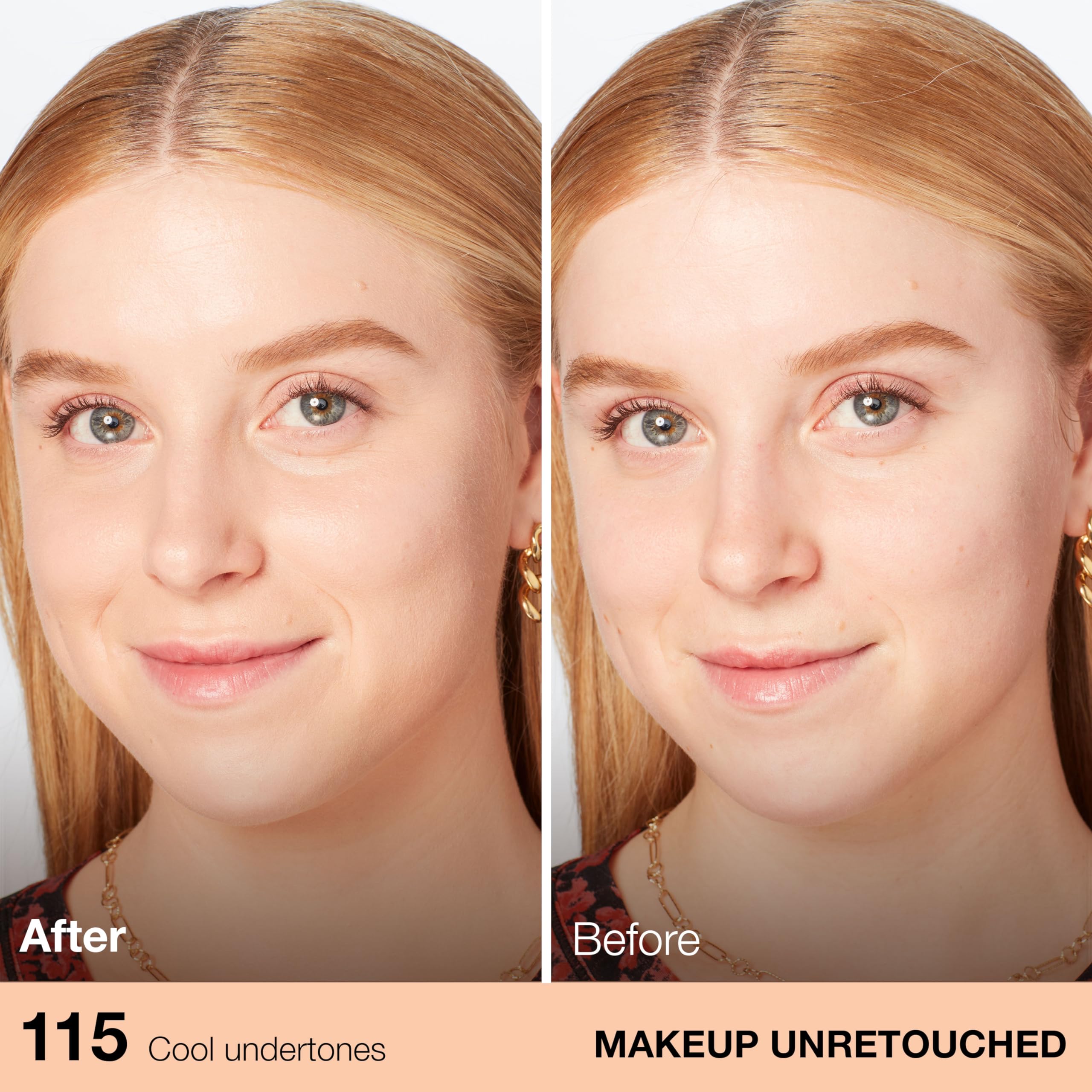 Maybelline Fit Me applied with a makeup sponge showing easy blend benefit seamless finish