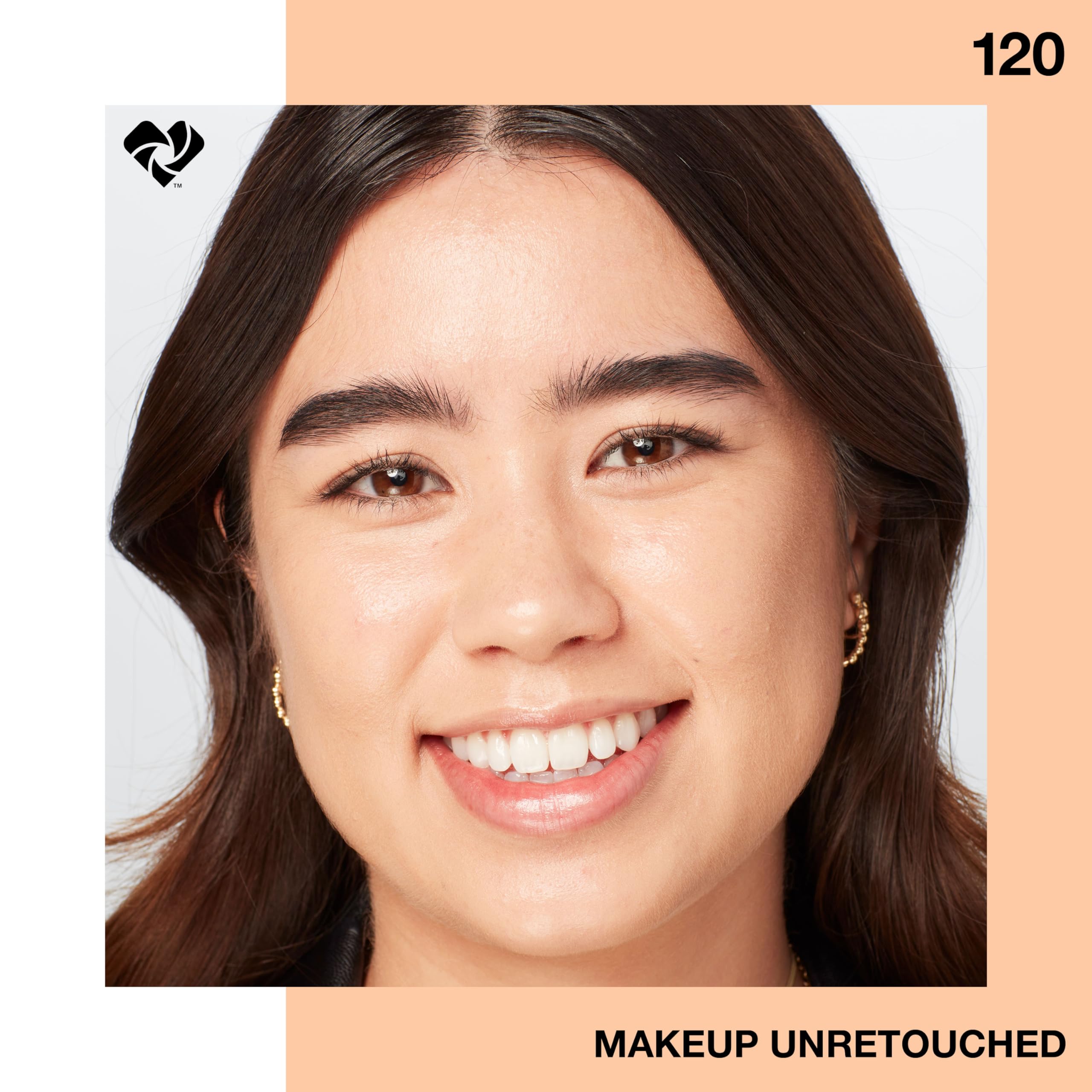 Maybelline Fit Me applied with sponge showing dewy, even finish