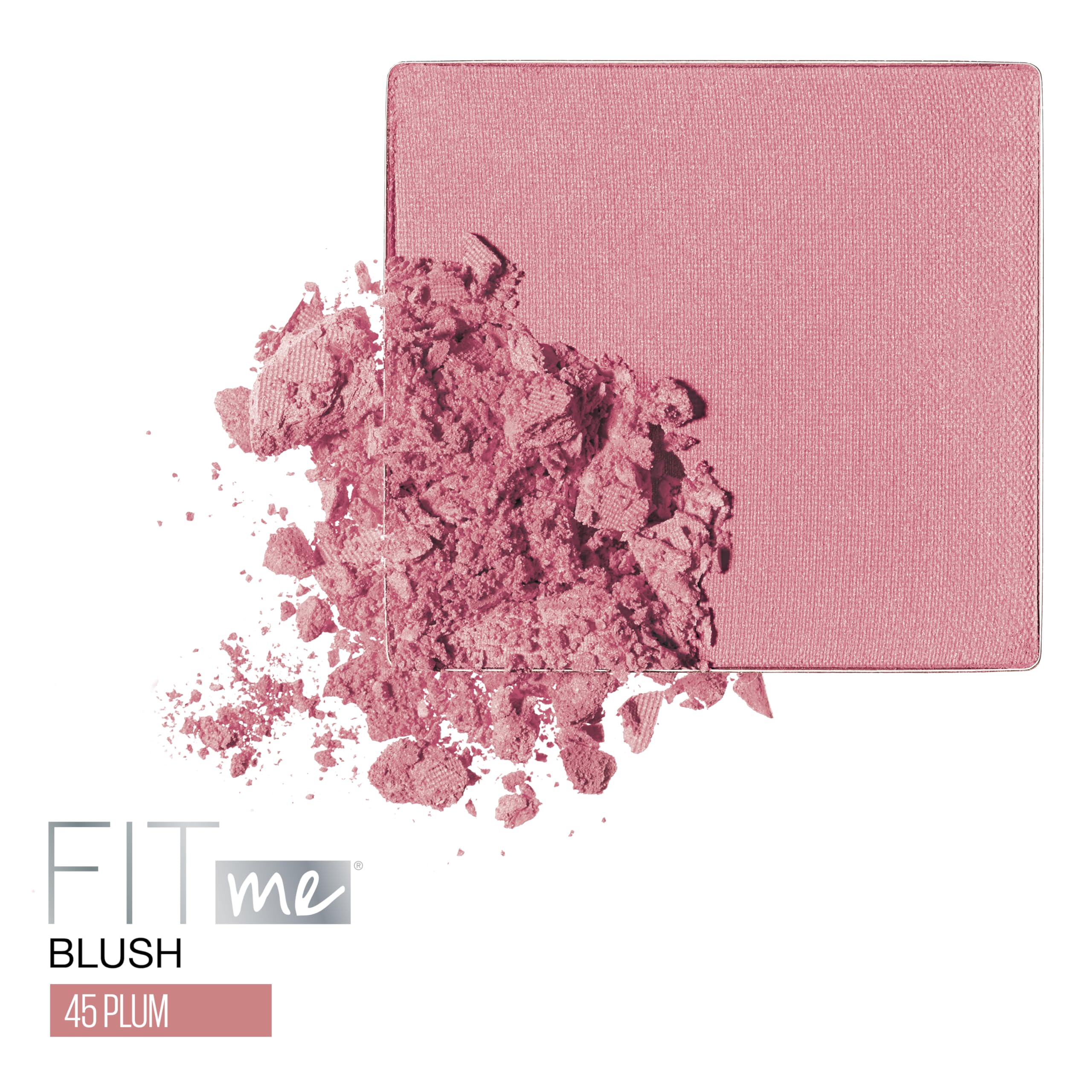 Maybelline Fit Me blush pan close-up showing smooth texture and easy-to-blend finish