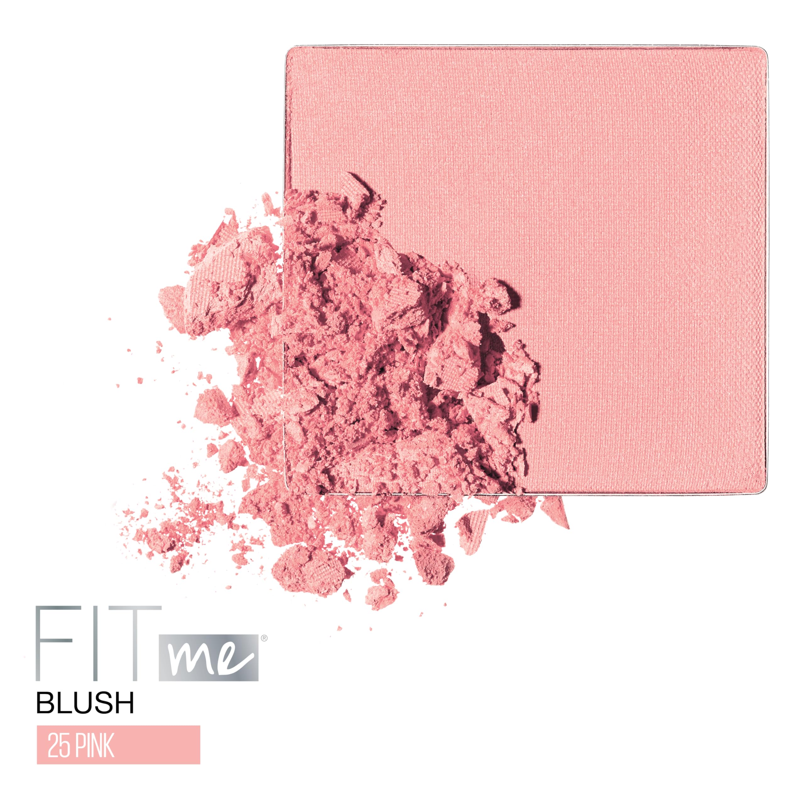 Maybelline fit me blush close-up of pan texture shows silky finish for smooth blending