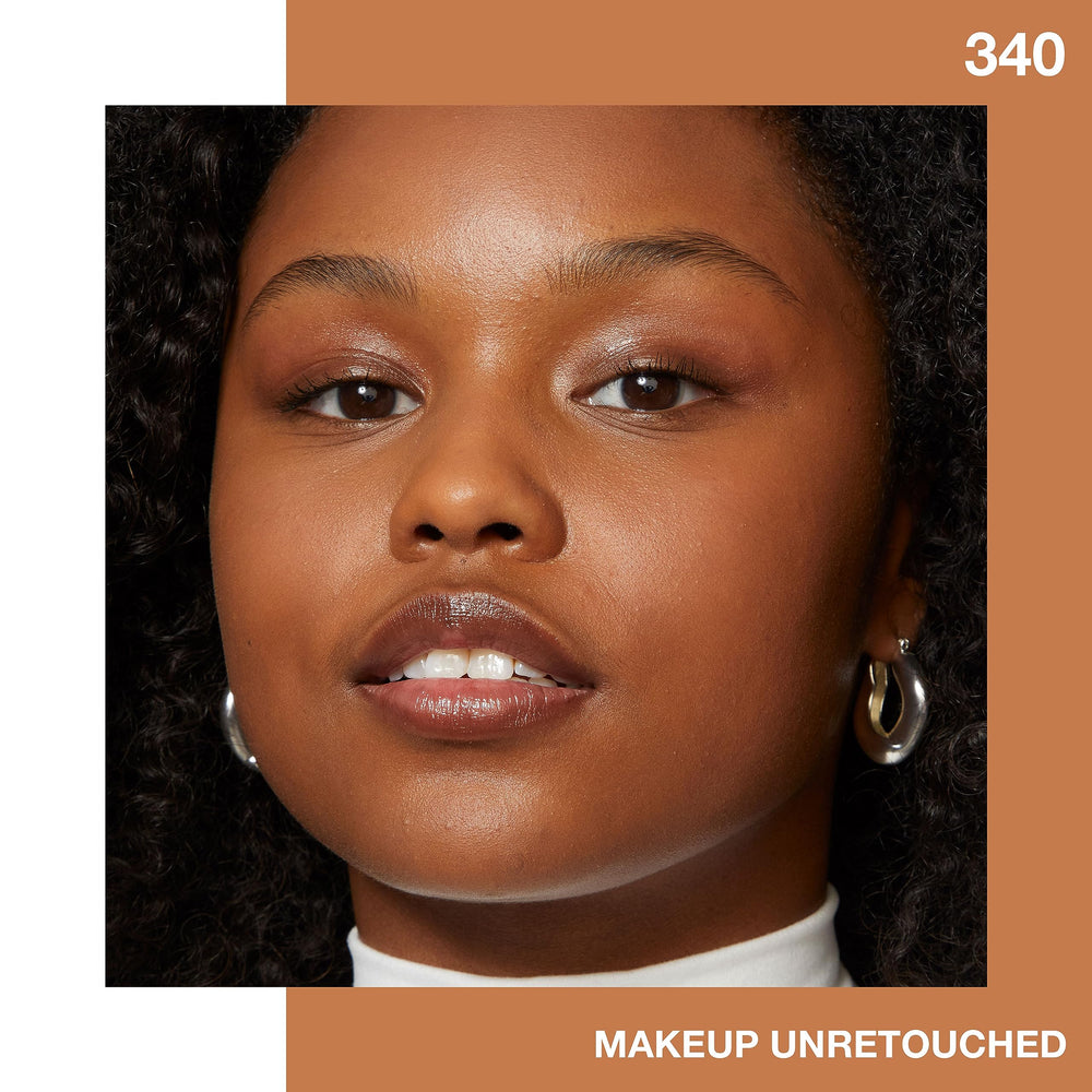 Maybelline foundation on applicator showing even application benefit
