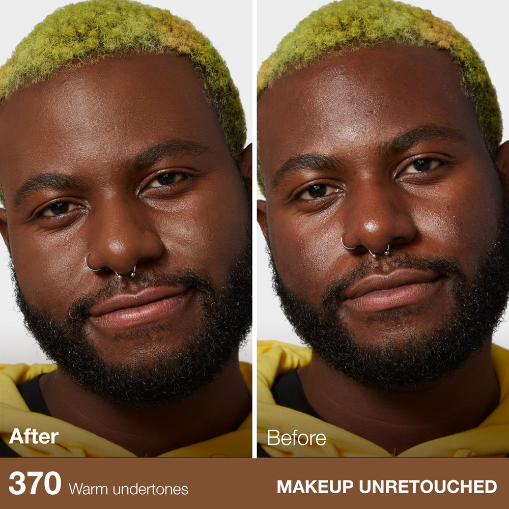 Maybelline swatch on arm showing Deep Bronze tone and blendable coverage