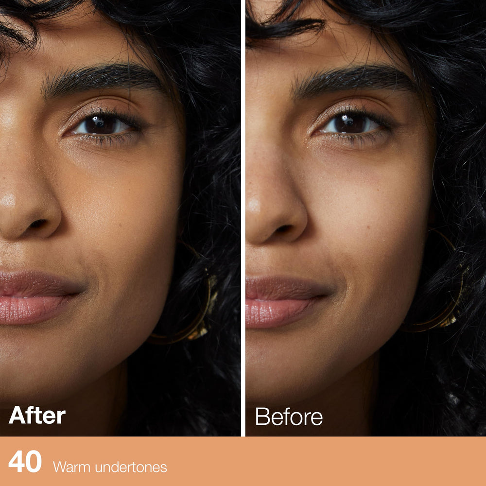 Maybelline Fit Me texture close-up demonstrating smooth blendability benefit natural finish