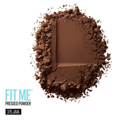 Maybelline compact opened showing pressed powder pan and mirror, easy touch-ups